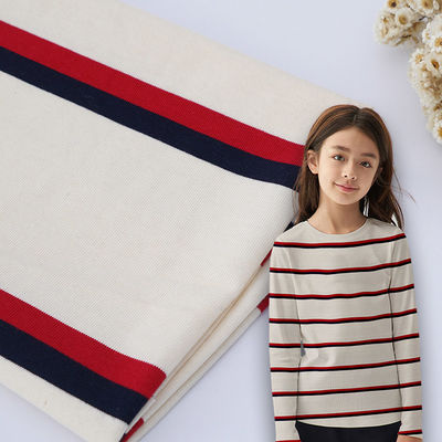 Un buon prezzo. Tessuto a maglia a strisce e morbido per abiti da ginnastica in linea