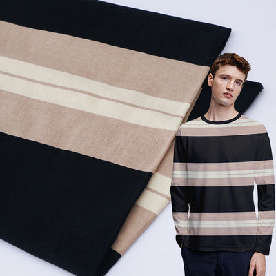 Un buon prezzo. Tessuto a maglia a strisce per abbigliamento informale in linea