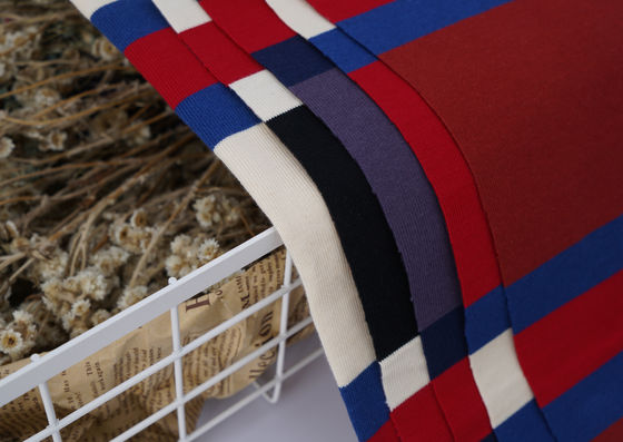 Un buon prezzo. Materiale a strisce, sostenibile e rispettoso dell'ambiente, che assorbe il sudore, per abbigliamento casual in linea