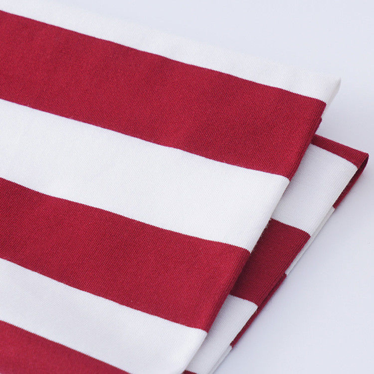 Rib Knit Fabric barrato su misura, l'umidità Wicking 170g ha colorato il tessuto di cotone