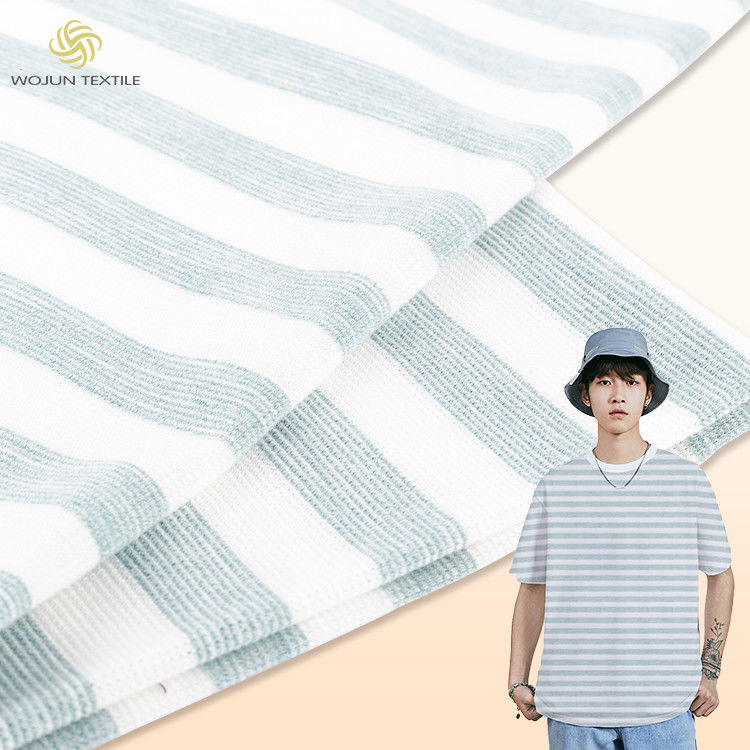 Multi materiale a strisce colorato del cotone, tessuto respirabile della maglietta del cotone 160gsm