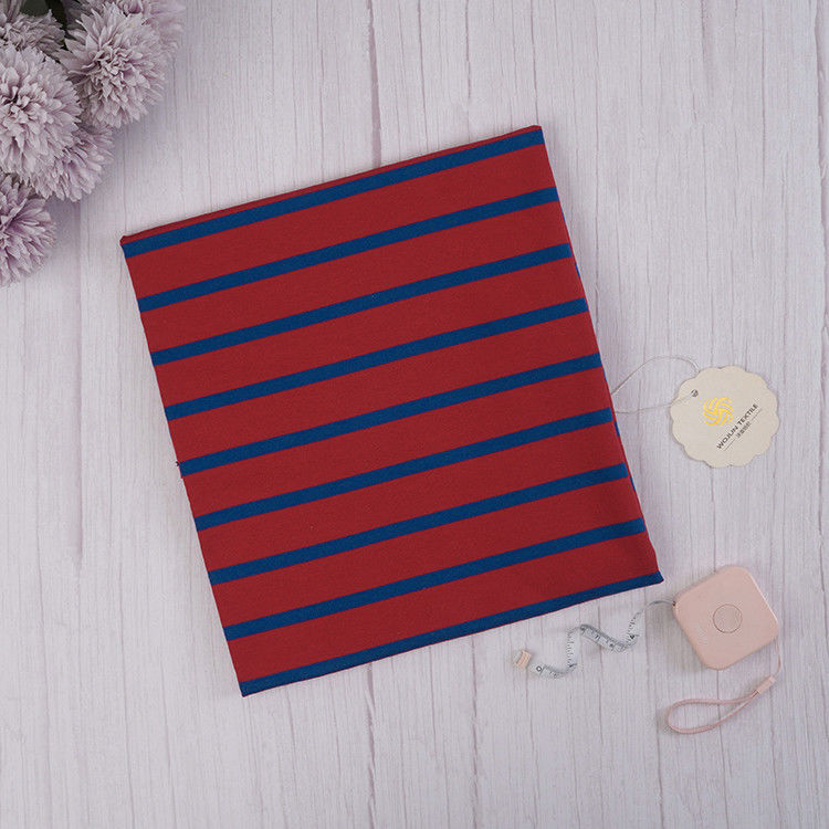 Tessuto a strisce blu e rosso francese larghezza 200 cm cotone puro per felpa con cappuccio