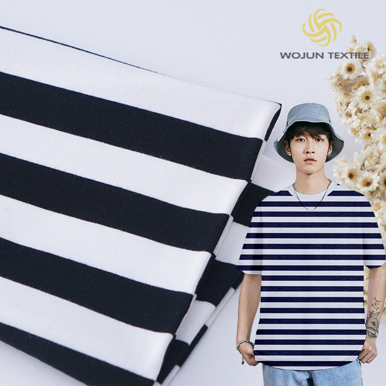 Frangia uniforme del cotone caldo di Shell Striped Material Fabric Pure per la maglietta