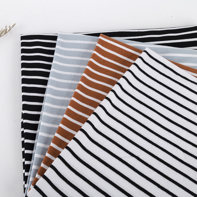 Tessuto di cotone a strisce traspirante e assorbente sudore multi-colore per polo