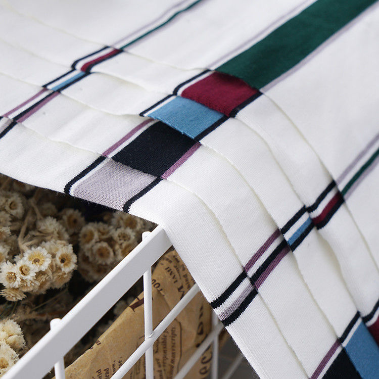 Materiale respirabile a strisce di allungamento del tessuto 220gsm 100 del cotone multicolore