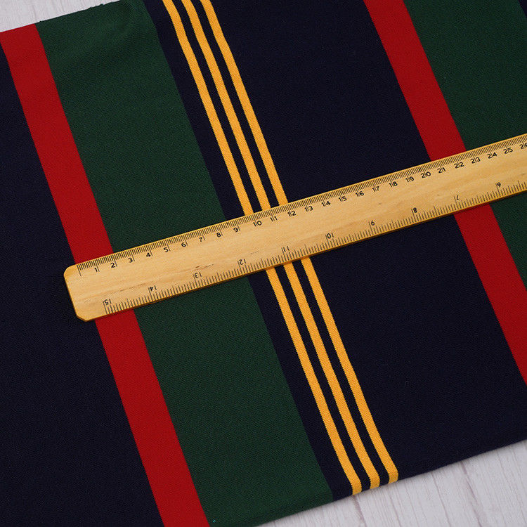 100% di cotone spessa e traspirante tessuto a maglia a righe morbido e multicolore per maglietta