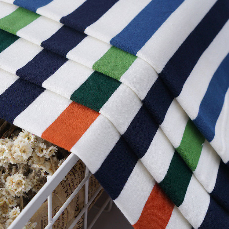 Tessuto compatto di cotone francese Tessuto a strisce per abbigliamento