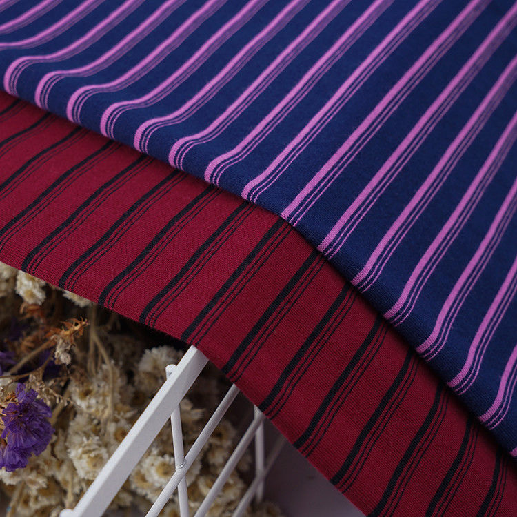 Pulito Puro di cotone Piano tessuto Materiale a strisce Tessuto Per Polo Camicia Amichevole per la pelle