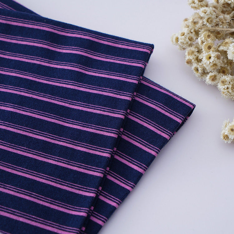 Pulito Puro di cotone Piano tessuto Materiale a strisce Tessuto Per Polo Camicia Amichevole per la pelle