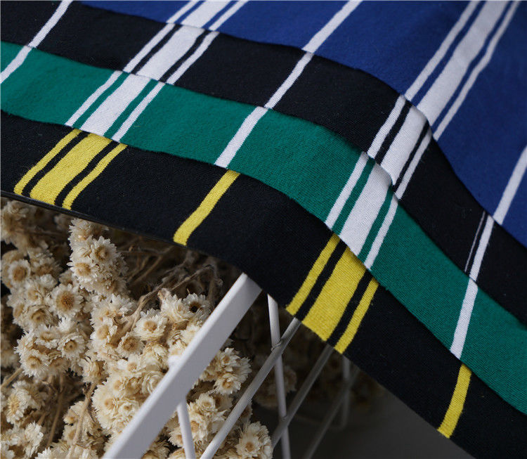 Materiale a strisce di cotone semplice, resistente al sudore e ad assorbimento del sudore