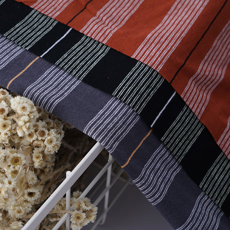 Materiale a strisce per magliette, in cotone e lino puro e traspirante, assorbente sudore
