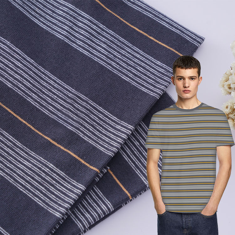 Materiale a strisce per magliette, in cotone e lino puro e traspirante, assorbente sudore