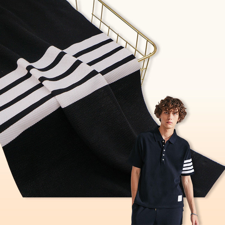Tissu di cotone e di lino puro per la pelle, assorbente del sudore, materiale a strisce, per camicia casual