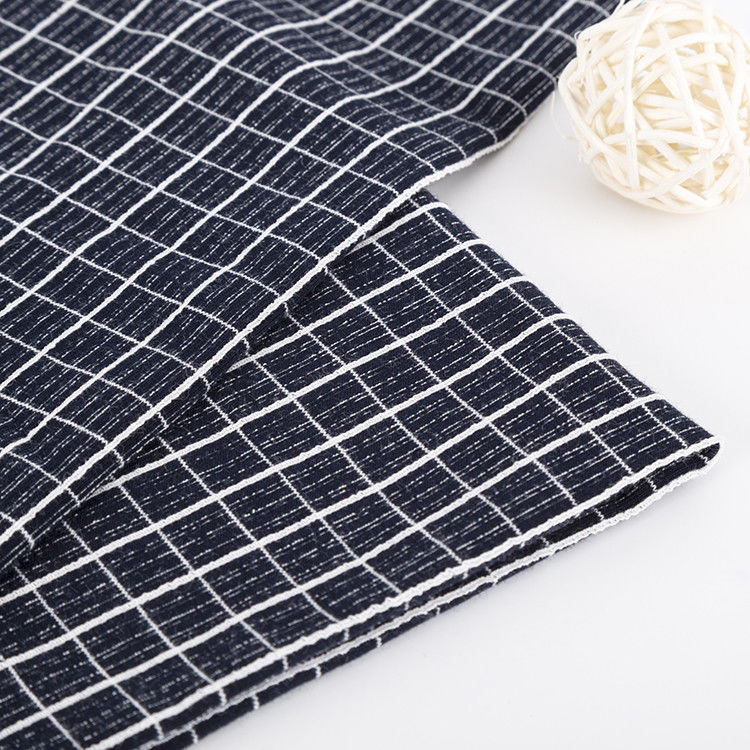 T-shirt di cotone pettinato tessuto strettamente tessuto rilassante tessuto a maglia a quadri per polo
