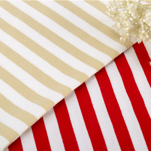 Indossare resistente facile da asciugare materiale a righe tessuto a maglia stile per maglietta