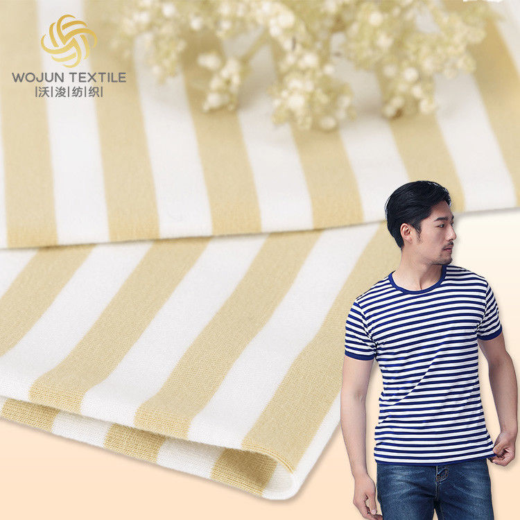 Indossare resistente facile da asciugare materiale a righe tessuto a maglia stile per maglietta