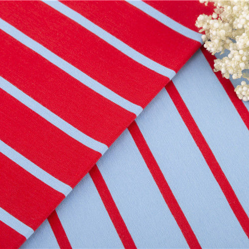Tessuto di cotone a strisce, idratante, traspirante, confortevole, per maglietta