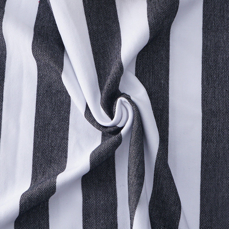 Durabile e elegante Comodo di cotone Sentimento a righe Tessuto a maglia per polo