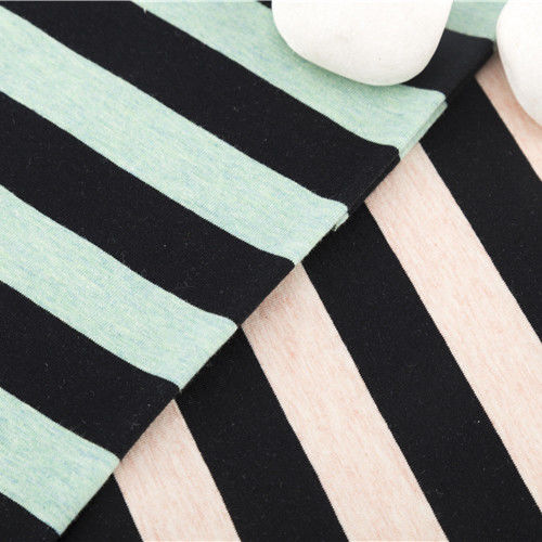 Supporto personalizzazione e colori vivaci Tela a maglia a righe per abiti da ginnastica