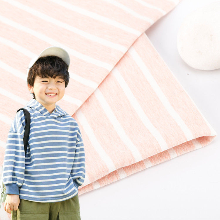 Buona consistenza e elegante tessuto a maglia a righe resistente all'usura per il terry francese