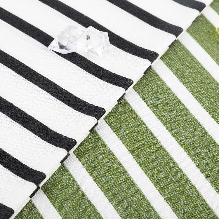 Tessuto a maglia a strisce per camicia da polo, respirabile, confortevole e di alta qualità