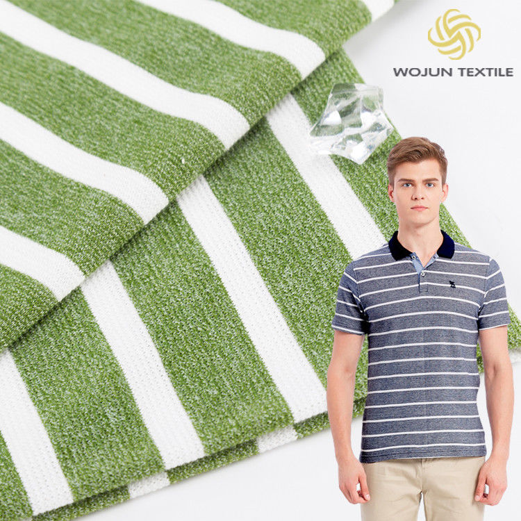 Tessuto a maglia a strisce per camicia da polo, respirabile, confortevole e di alta qualità
