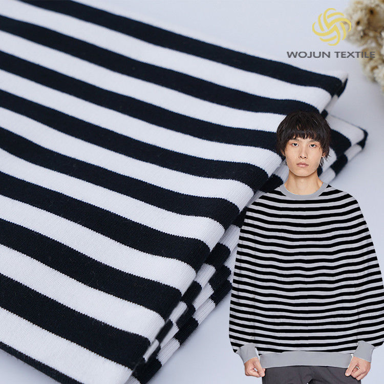 Tela di cotone a strisce elastico e traspirante per Hoddie
