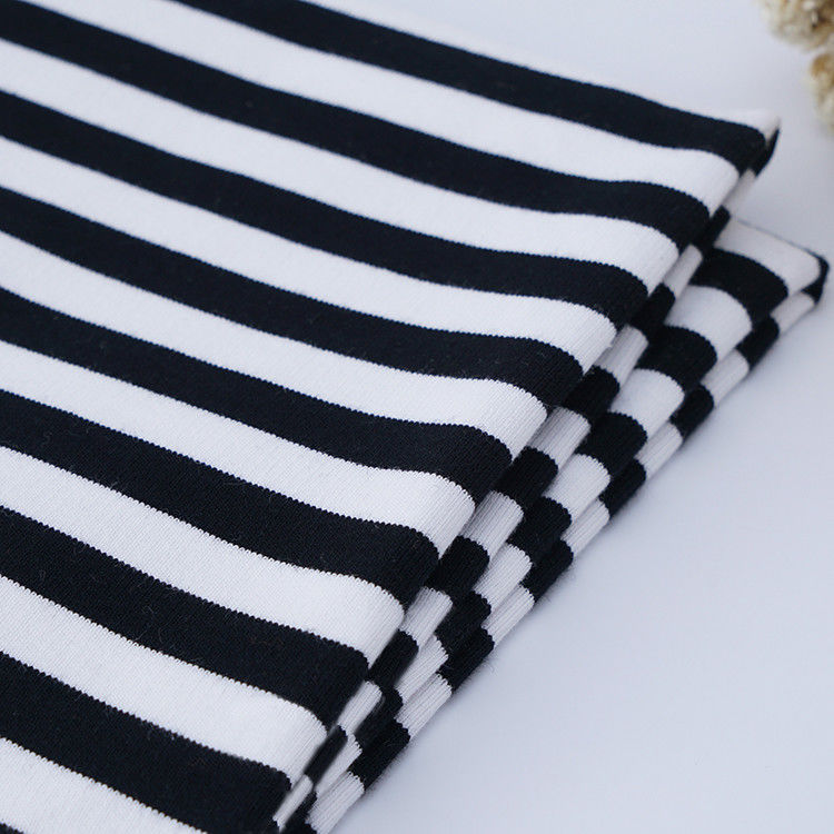Tela di cotone a strisce elastico e traspirante per Hoddie