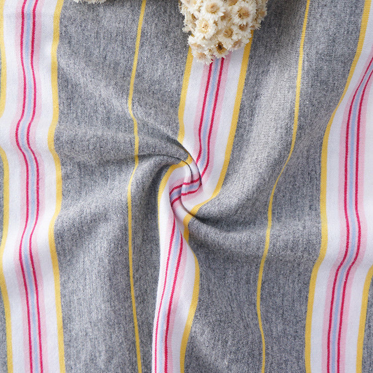 Puro cotone e tessuto di cotone a strisce per abbigliamento casual