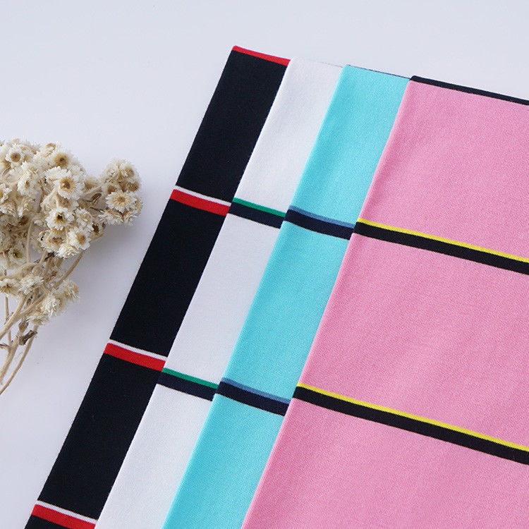 Tissu di cotone a righe di alta qualità per magliette