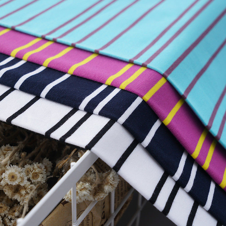 Tissu di cotone a righe di alta qualità per magliette