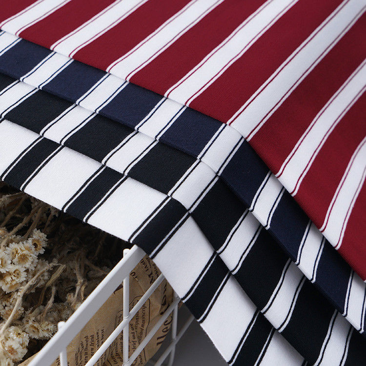 Buona consistenza e di moda facile da curare Tessuto a maglia a righe per maglietta