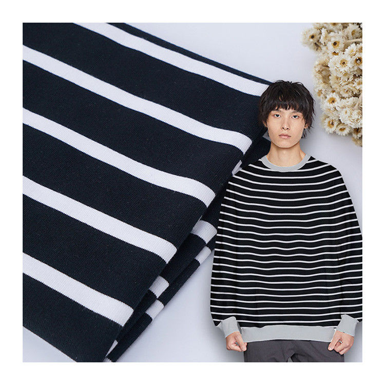 Caldo e alla moda e ecologico e tessuto di cotone a strisce per il terry francese