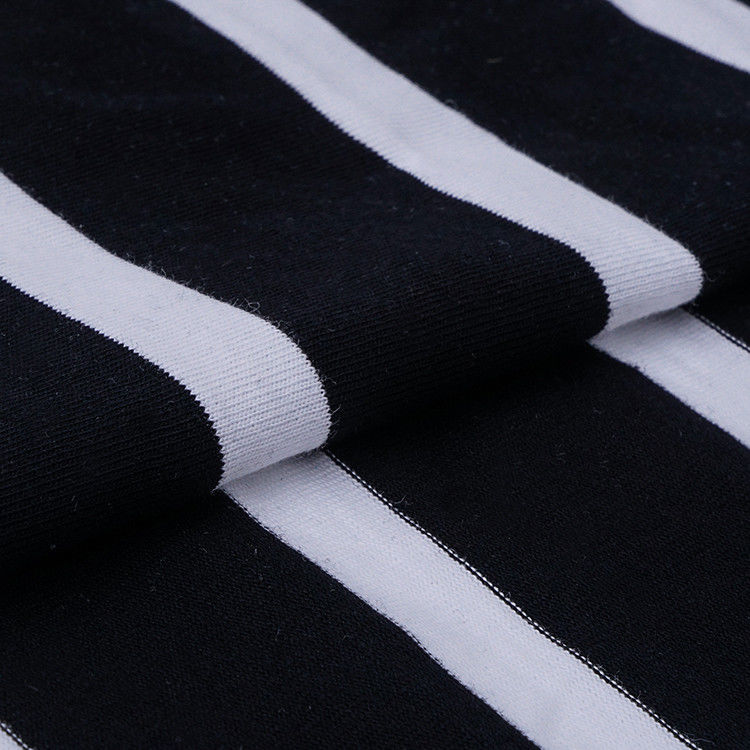 Cotton pettinato e traspirante facile da curare tessuto a strisce per abiti a maniche lunghe