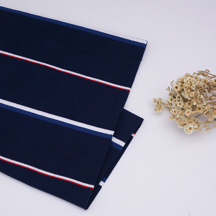 Cotton pettinato e filati ecologici Tissu tinto a righe Tessuto a maglia per polo