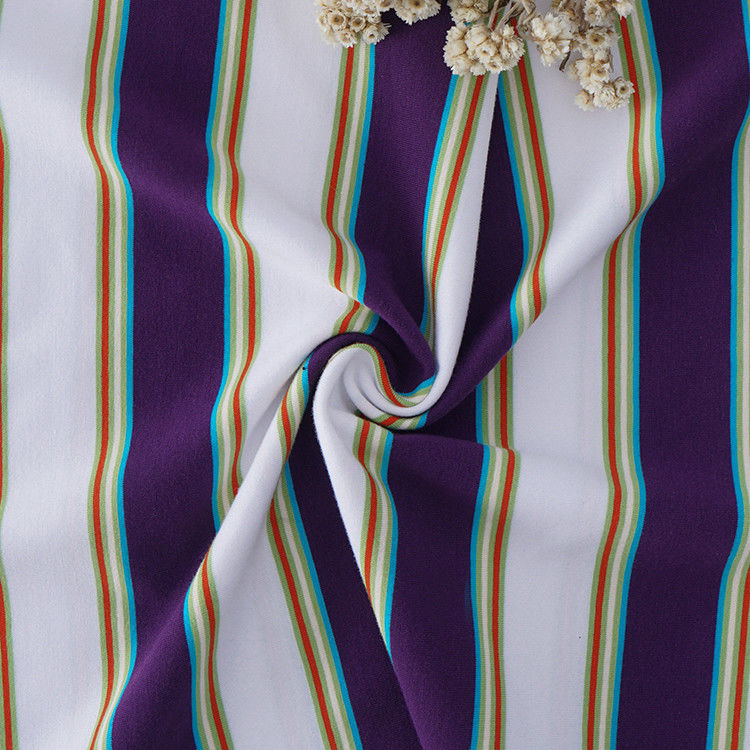 Stoffa di cotone a righe e respirabile per magliette
