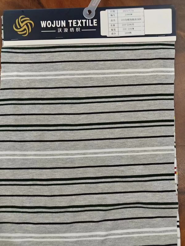 Tessuto a maglia a strisce colorato per polo