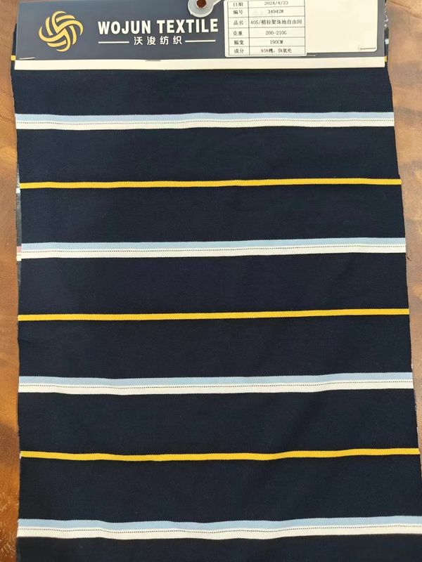 Facile cura e di alta qualità pulita e comoda stoffa a maglia a righe per polo