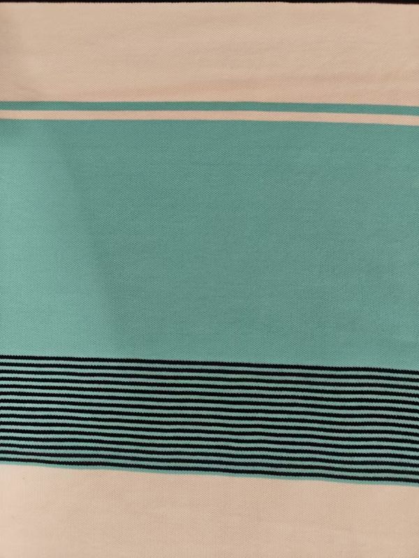 Tessuto a maglia a strisce per polo, sano e resistente al sudore