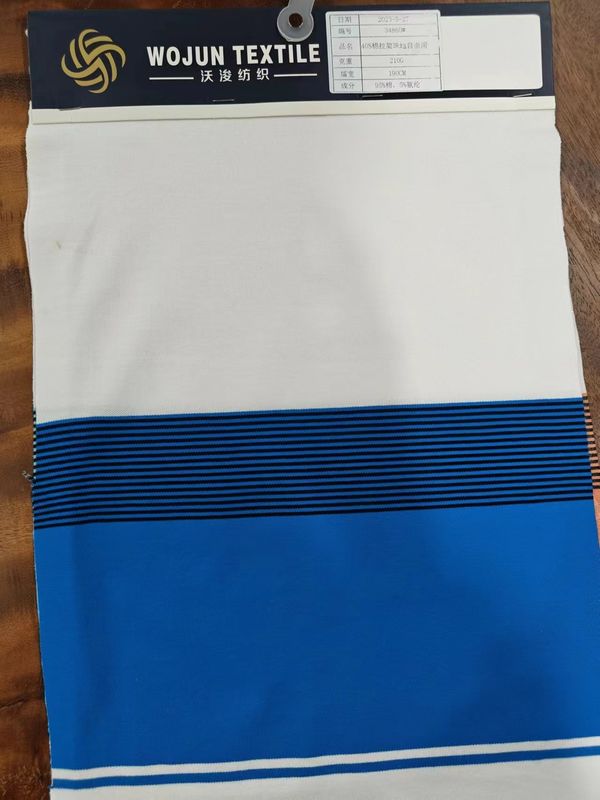 Tessuto a maglia a strisce per polo, sano e resistente al sudore