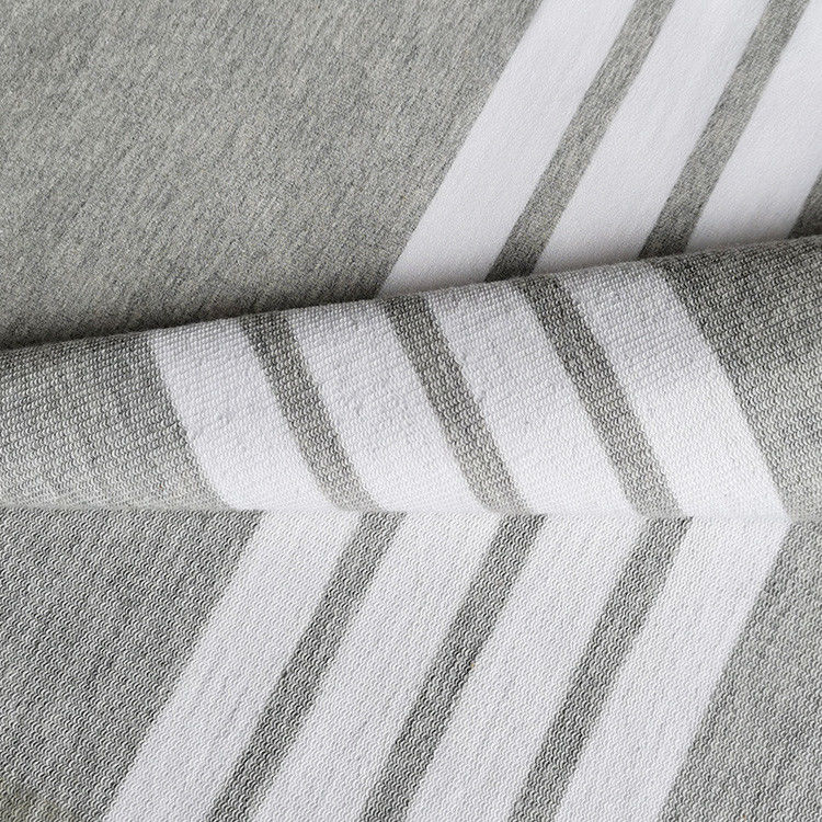 Tissu di cotone a righe sano e duraturo per magliette con fibre elastiche