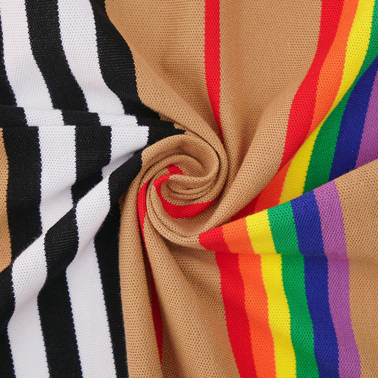 Stoffa di cotone a strisce per abbigliamento casual