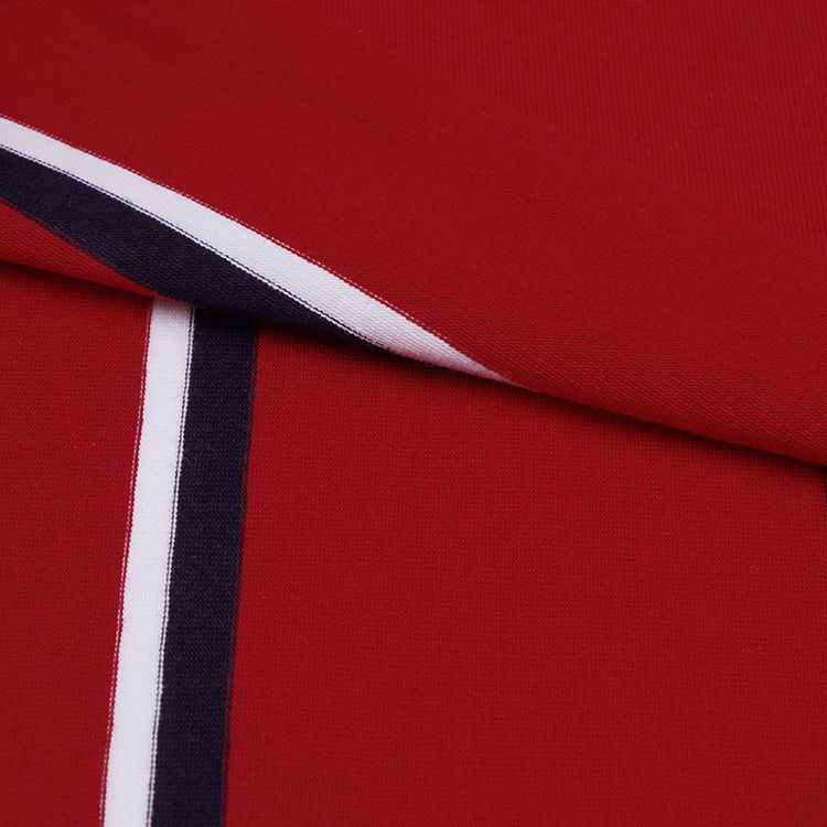 Facile da curare e naturale e liscio Tessuto a maglia a righe per polo