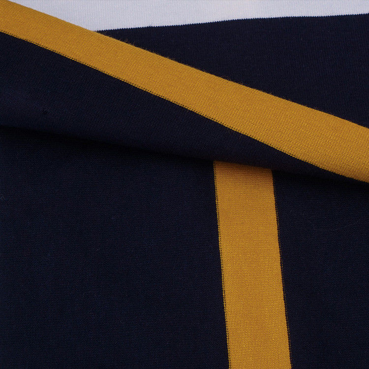 Tissu a maglia a strisce ad alta resistenza al colore e ad assorbimento di umidità per polo