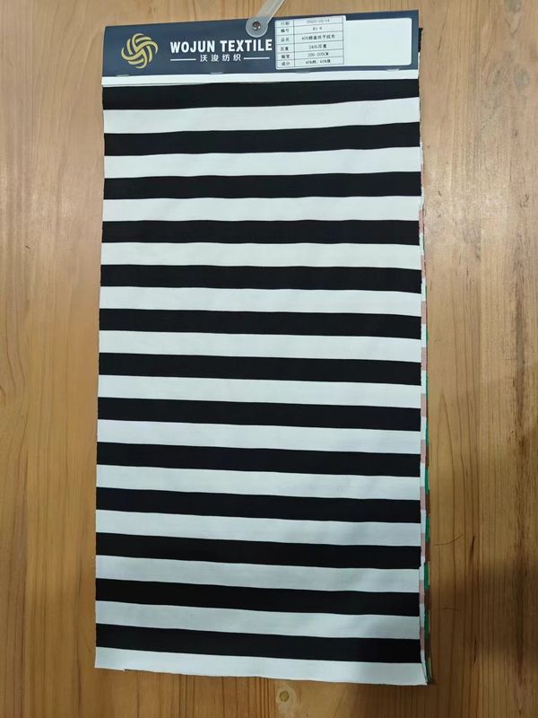 Tessuto a maglia a strisce traspirante, ecologico e naturale, adatto alla pelle, da indossare casualmente