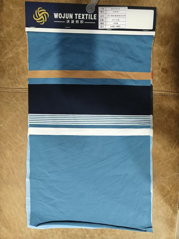 Stoffa resistente all'usura e durevole e confortevole di materiale a strisce elegante per polo