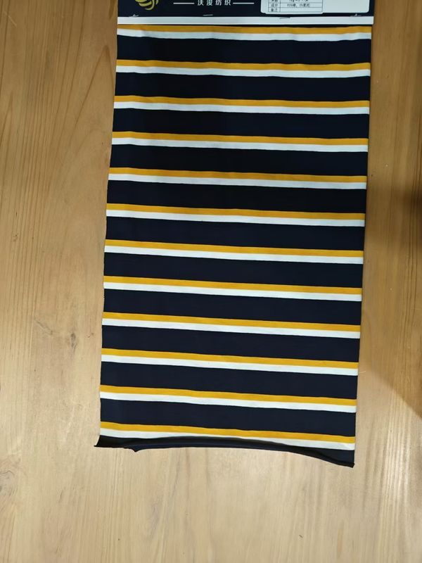 Elastico e confortevole e morbido e resistente tessuto di materiale a strisce elegante per abbigliamento casual