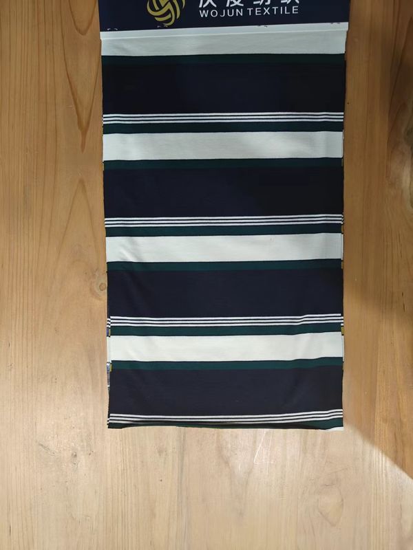 Tessuto a maglia a strisce per camicia da polo resistente e comodo e adatto alla pelle