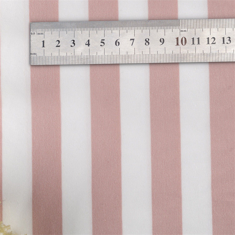 Salutevole, liscia, amichevole per la pelle, buona elasticità, tessuto a maglia a strisce naturale per abbigliamento casual