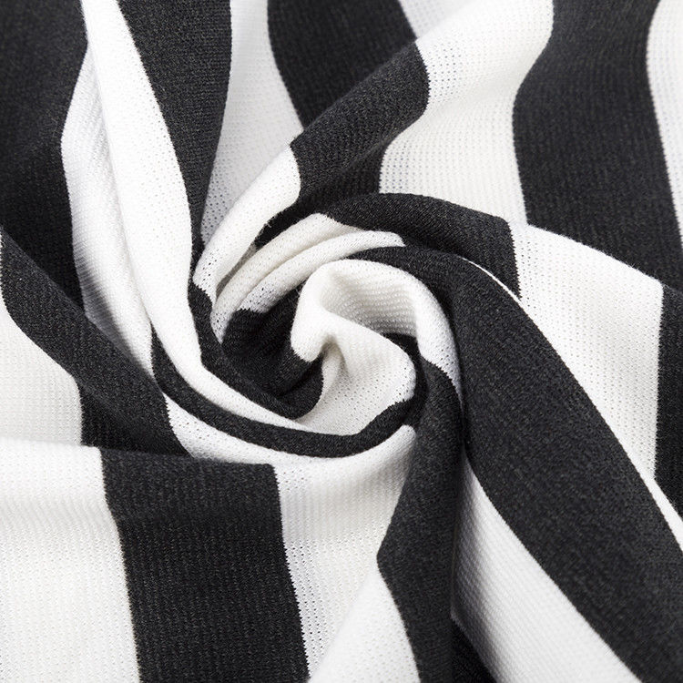 Facile da curare Comodo tessuto a maglia a strisce per abbigliamento casual